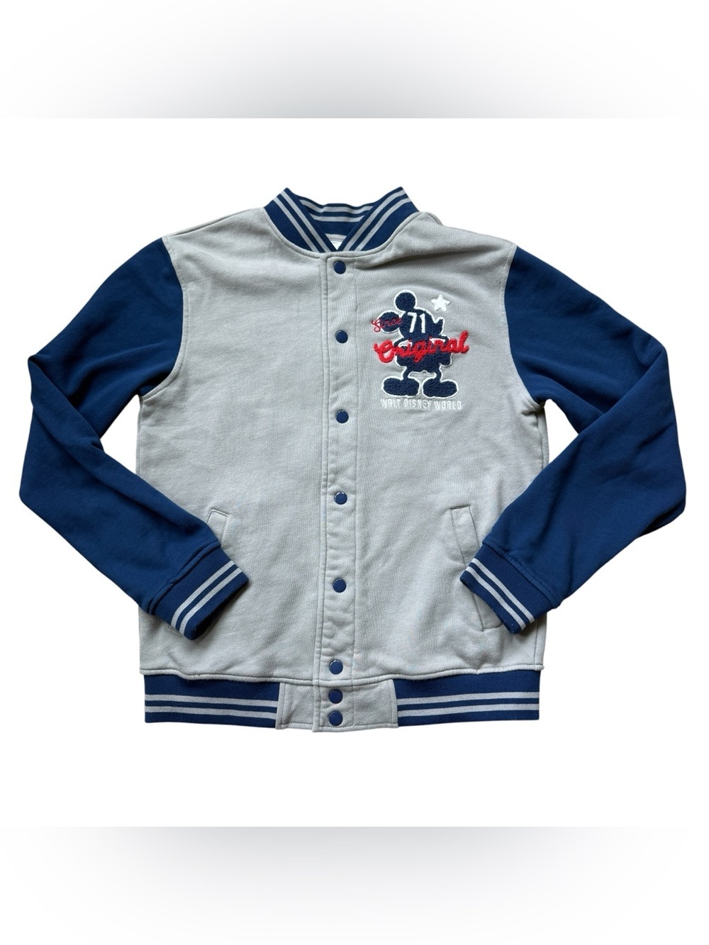 Disney Parks Mickey Mouse Varsity Jacket Walt Disney World 1971 Snap Jacket S - Picture 5 of 11